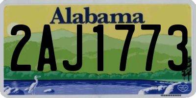 AL license plate 2AJ1773