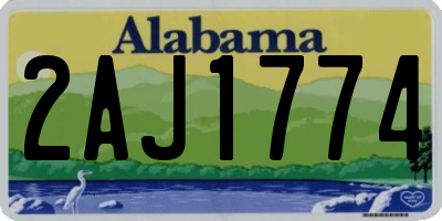 AL license plate 2AJ1774