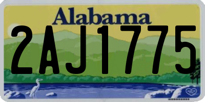 AL license plate 2AJ1775