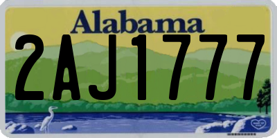 AL license plate 2AJ1777