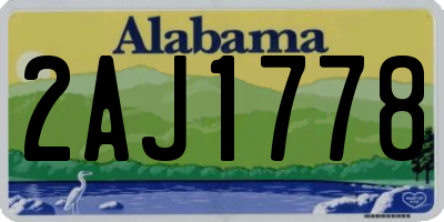 AL license plate 2AJ1778