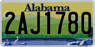 AL license plate 2AJ1780