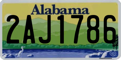 AL license plate 2AJ1786