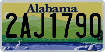 AL license plate 2AJ1790
