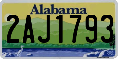 AL license plate 2AJ1793