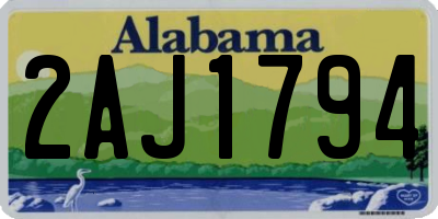 AL license plate 2AJ1794