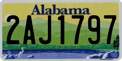 AL license plate 2AJ1797