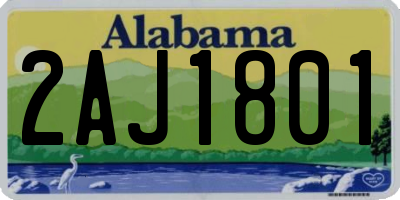 AL license plate 2AJ1801