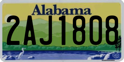 AL license plate 2AJ1808