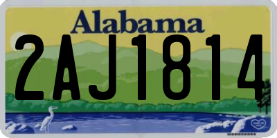 AL license plate 2AJ1814