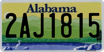 AL license plate 2AJ1815
