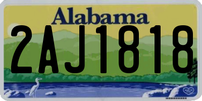 AL license plate 2AJ1818