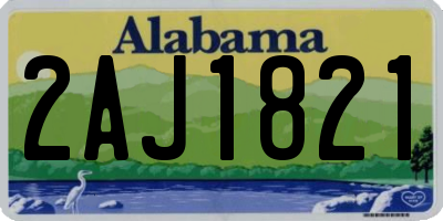 AL license plate 2AJ1821