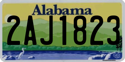 AL license plate 2AJ1823
