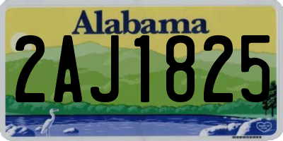 AL license plate 2AJ1825