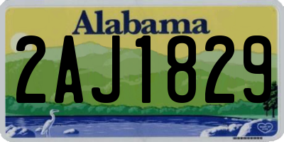 AL license plate 2AJ1829