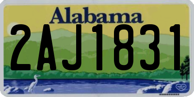 AL license plate 2AJ1831