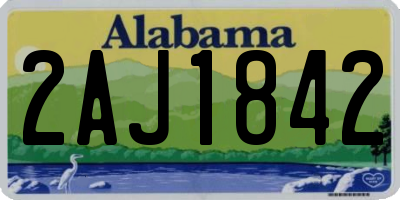 AL license plate 2AJ1842