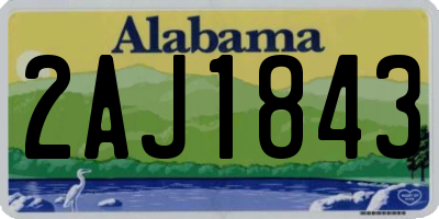 AL license plate 2AJ1843