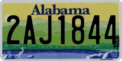 AL license plate 2AJ1844