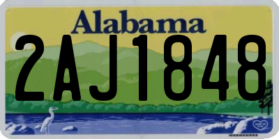 AL license plate 2AJ1848
