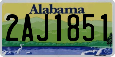 AL license plate 2AJ1851