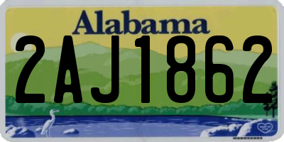 AL license plate 2AJ1862