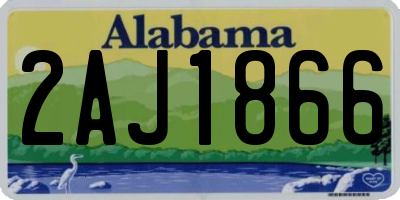 AL license plate 2AJ1866