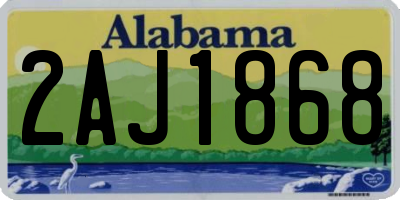 AL license plate 2AJ1868