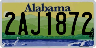 AL license plate 2AJ1872