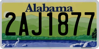 AL license plate 2AJ1877