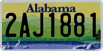AL license plate 2AJ1881