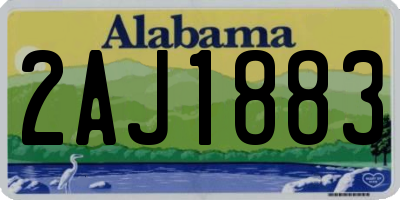 AL license plate 2AJ1883