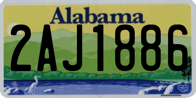 AL license plate 2AJ1886