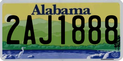 AL license plate 2AJ1888