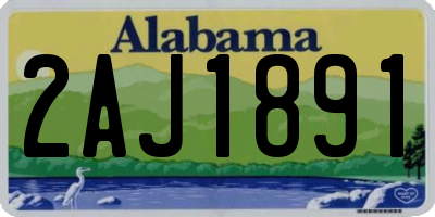 AL license plate 2AJ1891