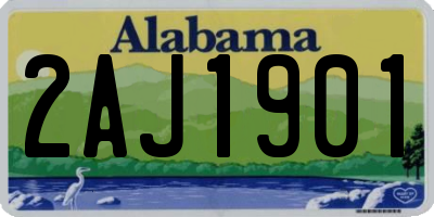 AL license plate 2AJ1901