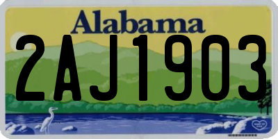 AL license plate 2AJ1903