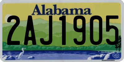 AL license plate 2AJ1905