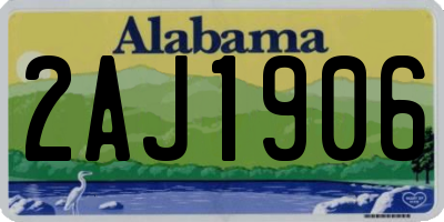 AL license plate 2AJ1906