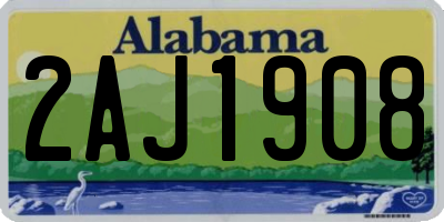 AL license plate 2AJ1908