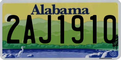 AL license plate 2AJ1910