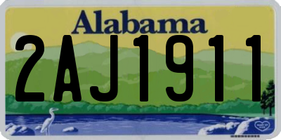 AL license plate 2AJ1911