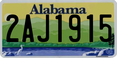 AL license plate 2AJ1915