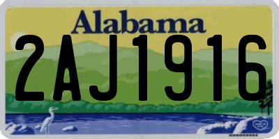 AL license plate 2AJ1916