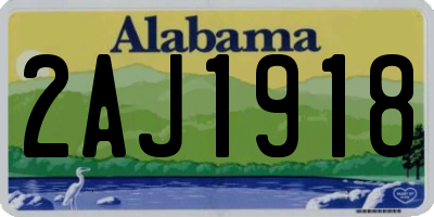 AL license plate 2AJ1918