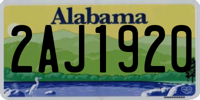 AL license plate 2AJ1920