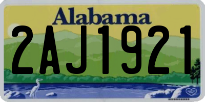 AL license plate 2AJ1921