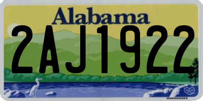 AL license plate 2AJ1922