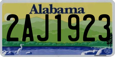AL license plate 2AJ1923